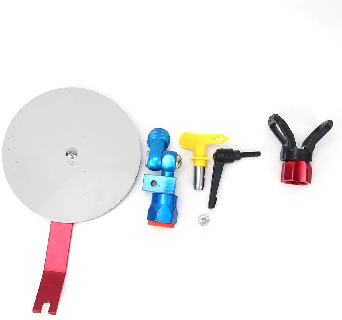 Cosensi- Sproeigeleider Verstelbaar - Universele Verfplaat - G7/8 Inch Aansluiting - 5000 psi Werkdruk - Inclusief Mondstukbasis - Efficiënte Spuitrichting - Verfspuitaccessoire