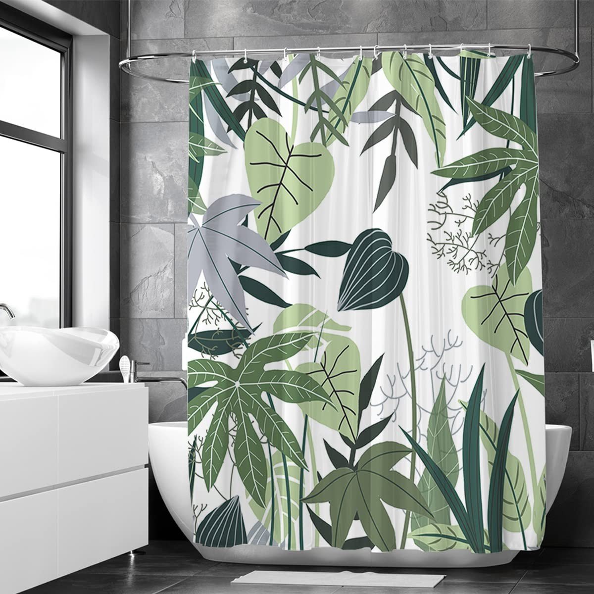 Dailygoods- Douchegordijn Waterdicht - 180x200 cm - Inclusief Ringen - Schimmelwerend - Polyester - Eenvoudig Wasbaar - Badkamergordijn