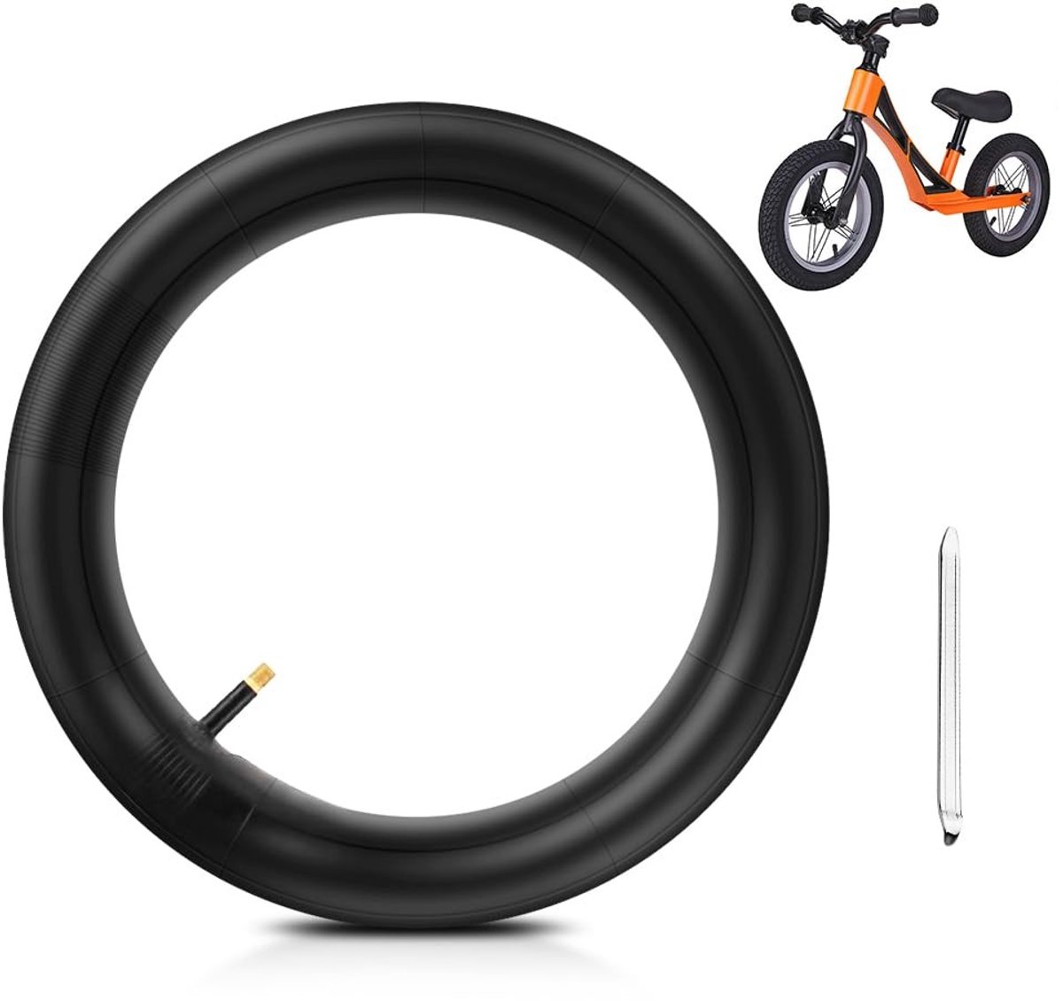 Dailygoods- Fietsbinnenband 16 x 1,75/2,125 - Reserve-butylrubberen Slang - Bandenlichter - Compatibel met Fietsen - Isopreen-Rubber - Inclusief Montagehandleiding - Binnenband