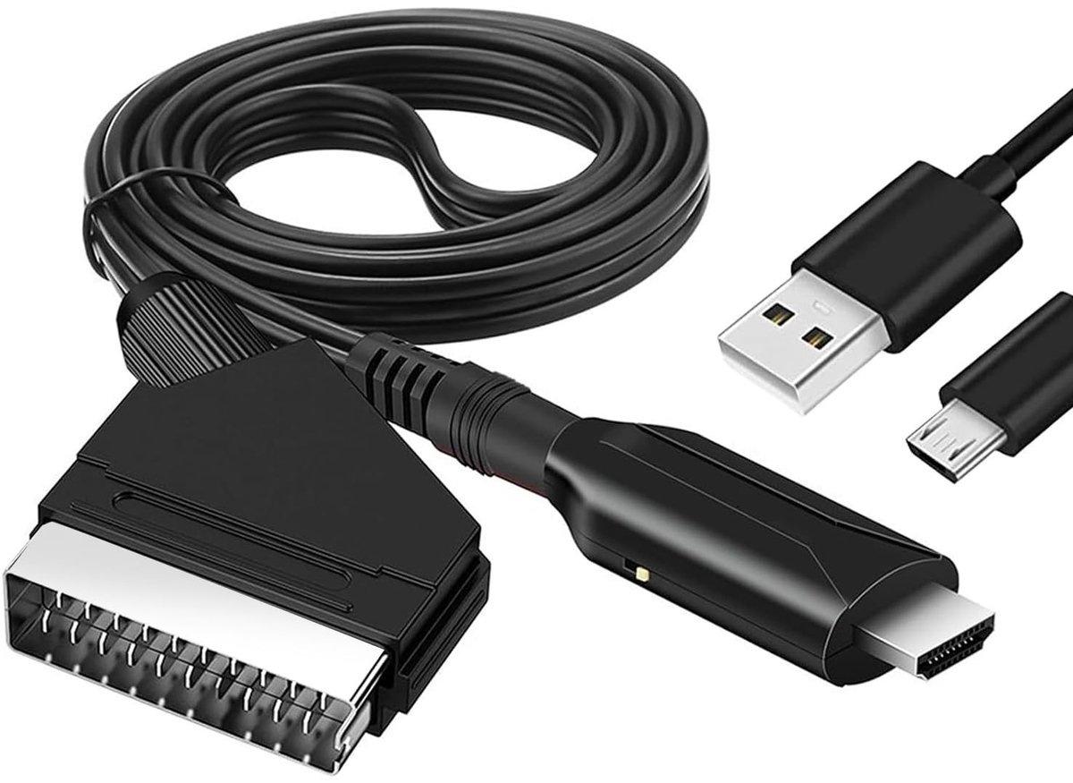 Dailygoods - HDMI Adapter - Video-omzetter - All-in-One Converter - Zwart - 1080p/720p - Geschikt voor Xbox, PS3, DVD, Blu-ray
