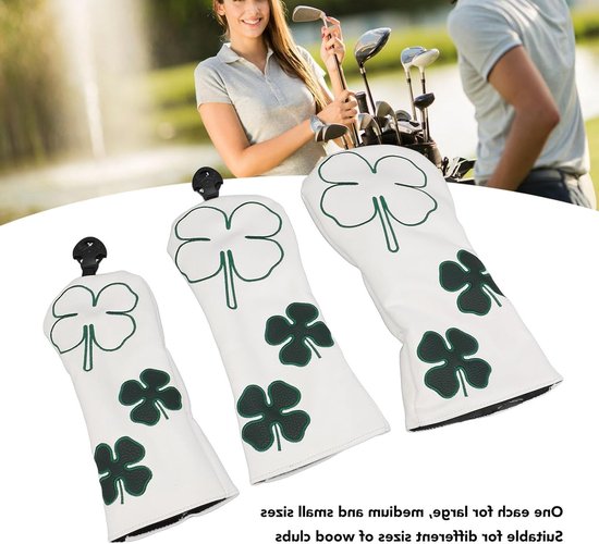 Premium PU Lederen Golf Accessoire - 3 Stuks Houten Hoofddeksels met Pluche Voering voor Bescherming en Comfort van premium — afbeelding 4