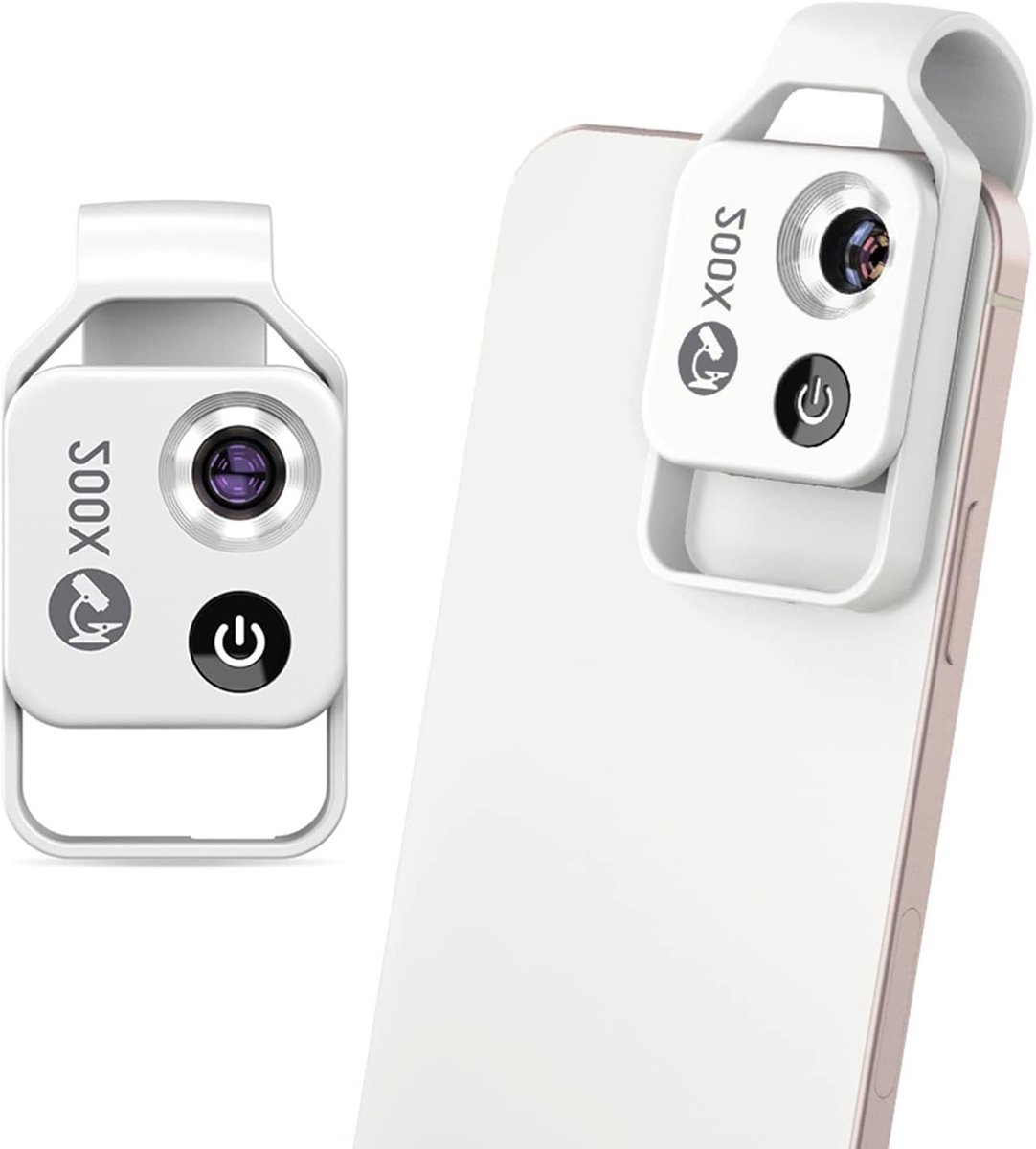 200x Vergrootglas voor Smartphone met LED Licht - Draagbare Clip-On Lens voor Tablets en Mobiele Telefoons, Ideaal voor Microscopisch Onderzoek