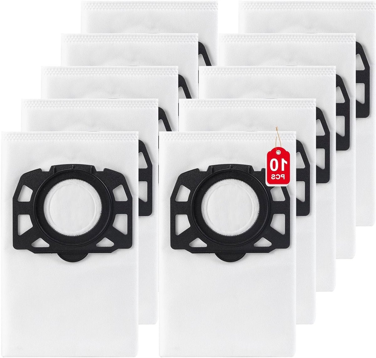 10 Stuks Vacuümzakken voor Kärcher WD4/WD5/WD6, MV4/MV5 - Geschikt voor Nat en Droog Gebruik, Hoogwaardige Filterzakken voor Stofzuigers