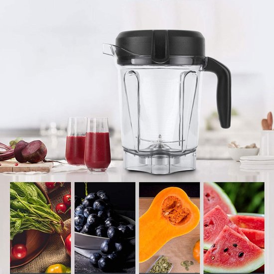 Vervangende Blenderkan 64oz voor Voedselmixers - Transparante Container voor Huishoudelijk Gebruik, Ideaal voor Smoothies en Soepen — afbeelding 4