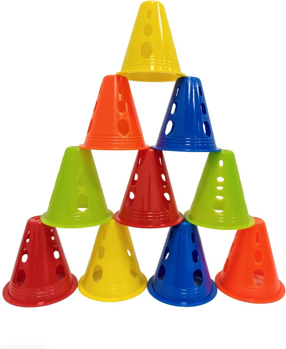 25 Stuks Skate Obstakels en Slalom Cones voor Sporttraining en Markering in Voetbal en Skaten
