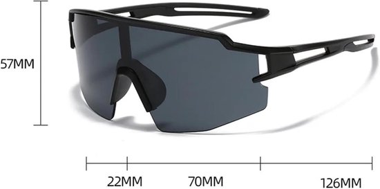 Unisex sportzonnebril - Gepolariseerde glazen - Ideaal voor buitenactiviteiten (bijv. mountainbiken, wielrennen, skiën, enz.) - Met UV400-bescherming - blauw van Unisex. — afbeelding 4