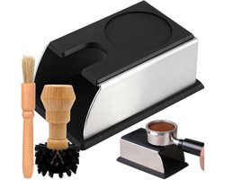 Tamper Station voor Koffie 58 mm 54 mm 51 mm - Professionele Tamperhouder met Zeefhouder en Borstel voor Perfecte Extractie