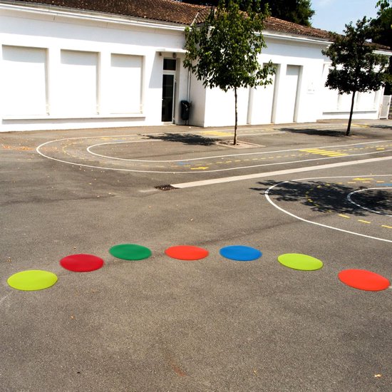 Spot Markers - Vloer Spots - Sport Training - Antislip en Scheurvast - 9 Inch Diameter - Multicolor — afbeelding 2
