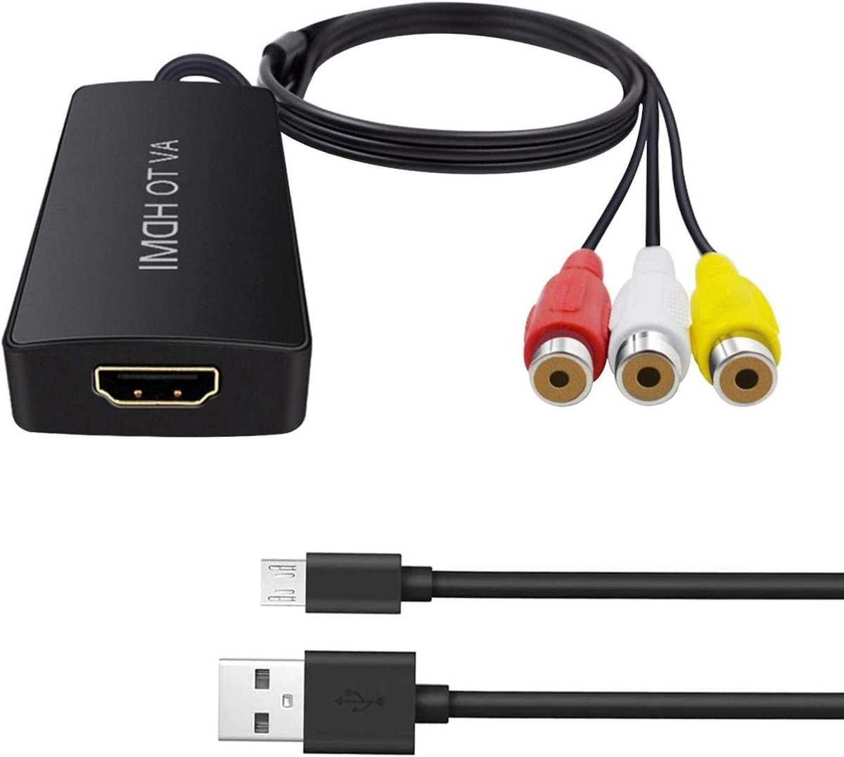 RCA naar HDMI-converter met 1080P ondersteuning voor AV en composiet signalen