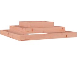 Plantenbak Hout - Bloembak Tuin - Planten Verrijken - 3-Traps Design - 110 x 110 x 27cm