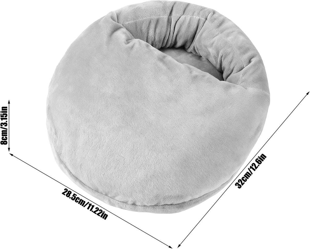 Verwarmde Voetenwarmer - Draagbare Voetenverwarmer - Thuis Kantoor - 3 Warmtestanden Timer - 32x26x15 cm - Grijs — cadeau in Wonen & Interieur - foto 6