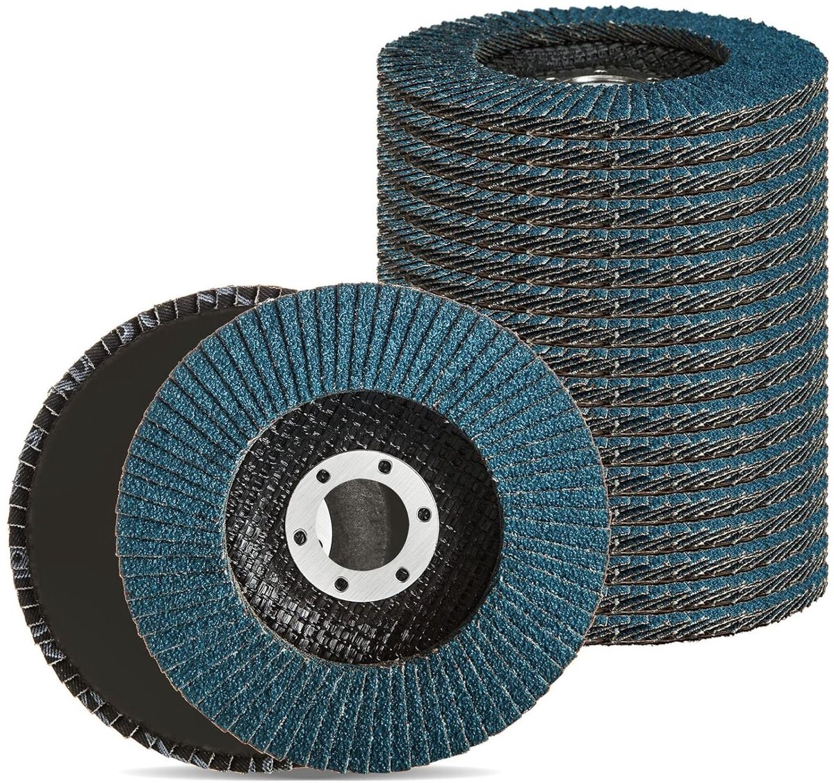 Dailygoods- Slijpschijven 115 mm - 20 Stuks - Schuurschijven - Corundum met Kubisch Zirkoon - Grit 80 - Blauw - Voor Metaal/IJzer/Hout - Schuurdiscs
