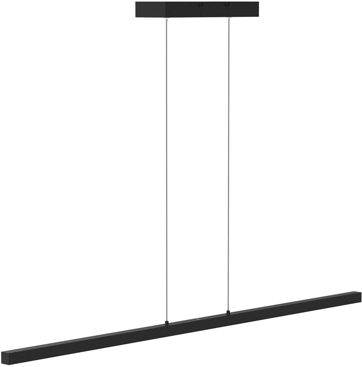 Minimalistische zwarte hanglamp Danske 2745ZW 2000 Lumen - uitschuifbaar, in hoogte verstelbaar, metaal en kunststof, voor binnengebruik - merk Mexlite