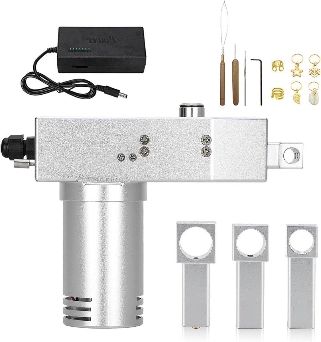 Dreadlock Machine - Haar Vlechten - Snel Kapsels Maken - Automatische Vlechttechnologie - 3 Verwisselbare Tips - Zilver