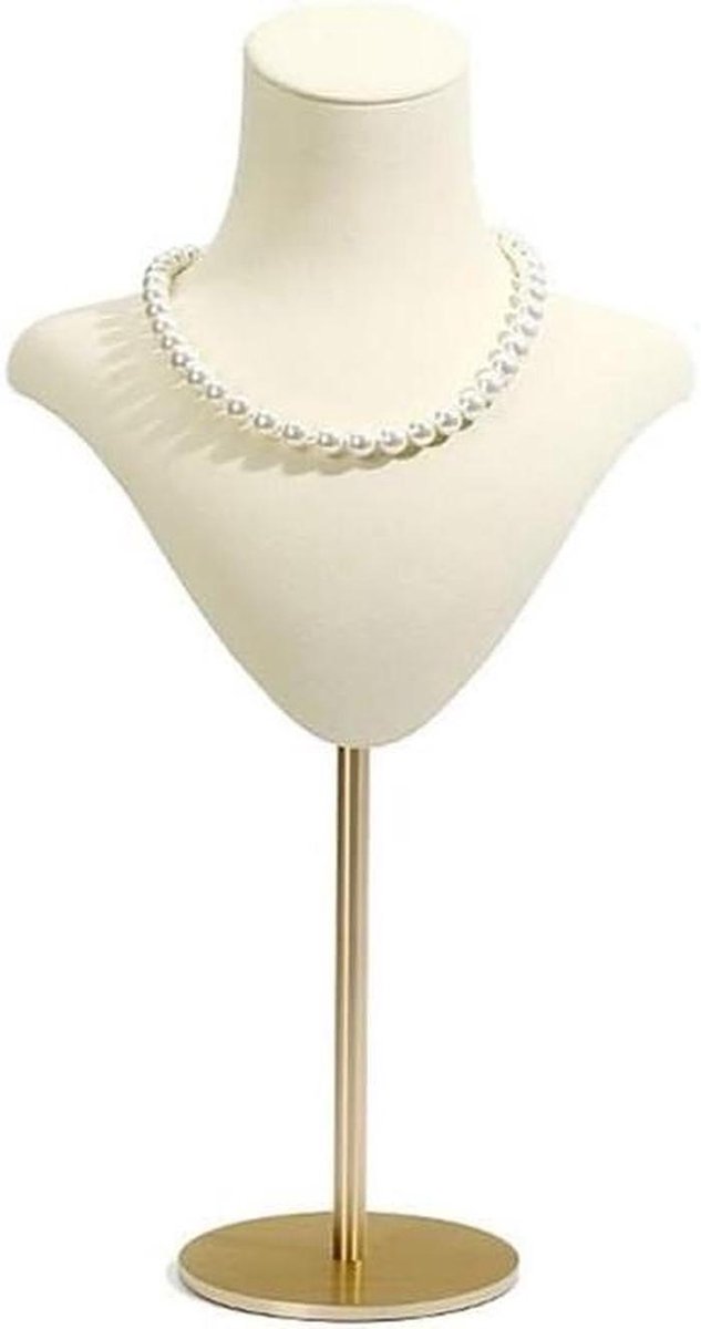 Sieradenrek - Juwelier display - Sieraden presenteren - Fluwelen afwerking - N.v.t. - Wit