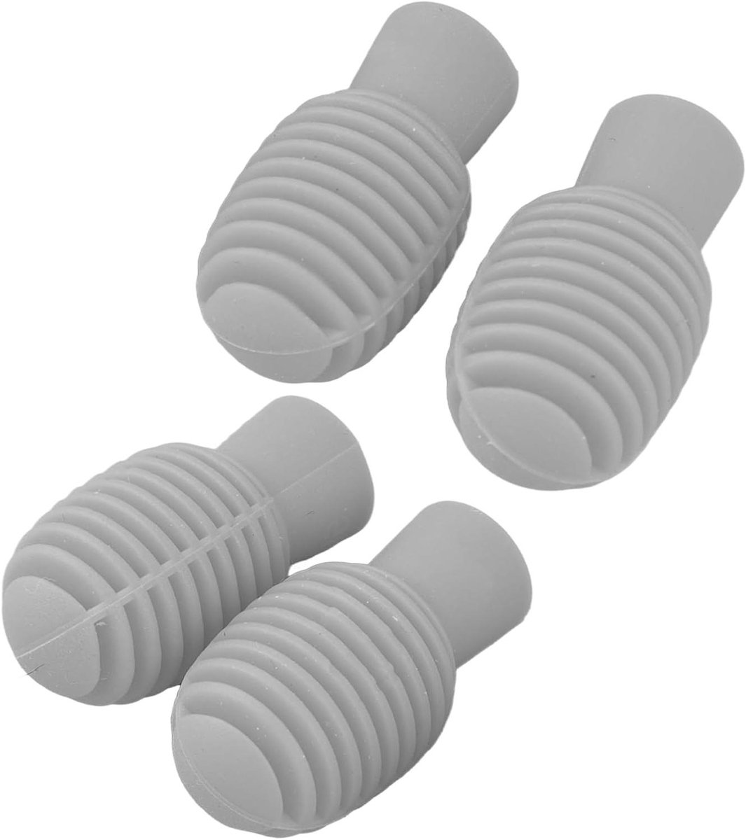 Drumstok Dempers - Stille Tips - Ruisvrij Oefenen - Duurzaam Siliconen - 4 Stuks - Grijs