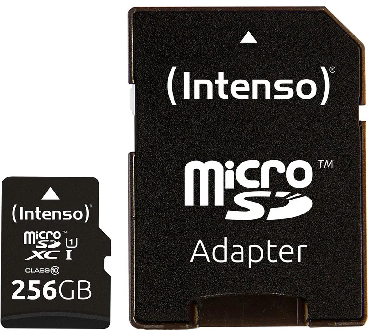 (Intenso) 256GB Micro SDXC geheugenkaart UHS-I Premium - Class 10 - 256GB - met SD adapter