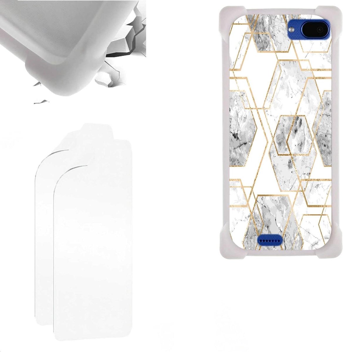 Telefoonhoesje - Screenprotector - Dagelijks Gebruik - Verhoogde Bescherming - 1x1x1 cm - KB-HGW