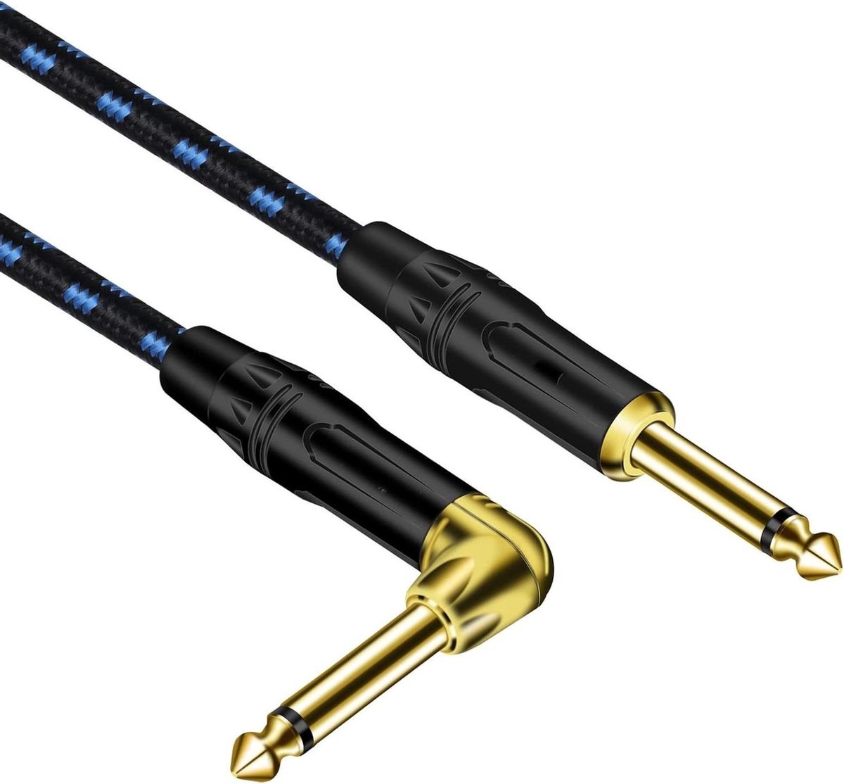 Gitaarkabel - Instrumentkabel - Muziek Maken - Ruisonderdrukking - 1 meter - Blauw