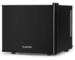 Klarstein Minibar Happy Hour 5-15°C Geruisloos: 23 dB : LED Verlichting - Zwart - 17L - voor Hotelkamer - Compact - Mini Fridge Kleine Koelkast Hotelkoelkast Drankkoeler Compact Koelkast