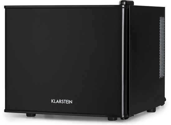 Klarstein Minibar 17L met glazen deur, LED-verlichting, stille compressor, instelbare koeling 5-15°C, compact