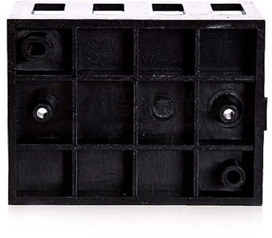 Glazen cuvettenhouder - Rek met vier posities - Laboratoriumgebruik - Duurzame kunststof constructie - 50 mm - Zwart — afbeelding 2