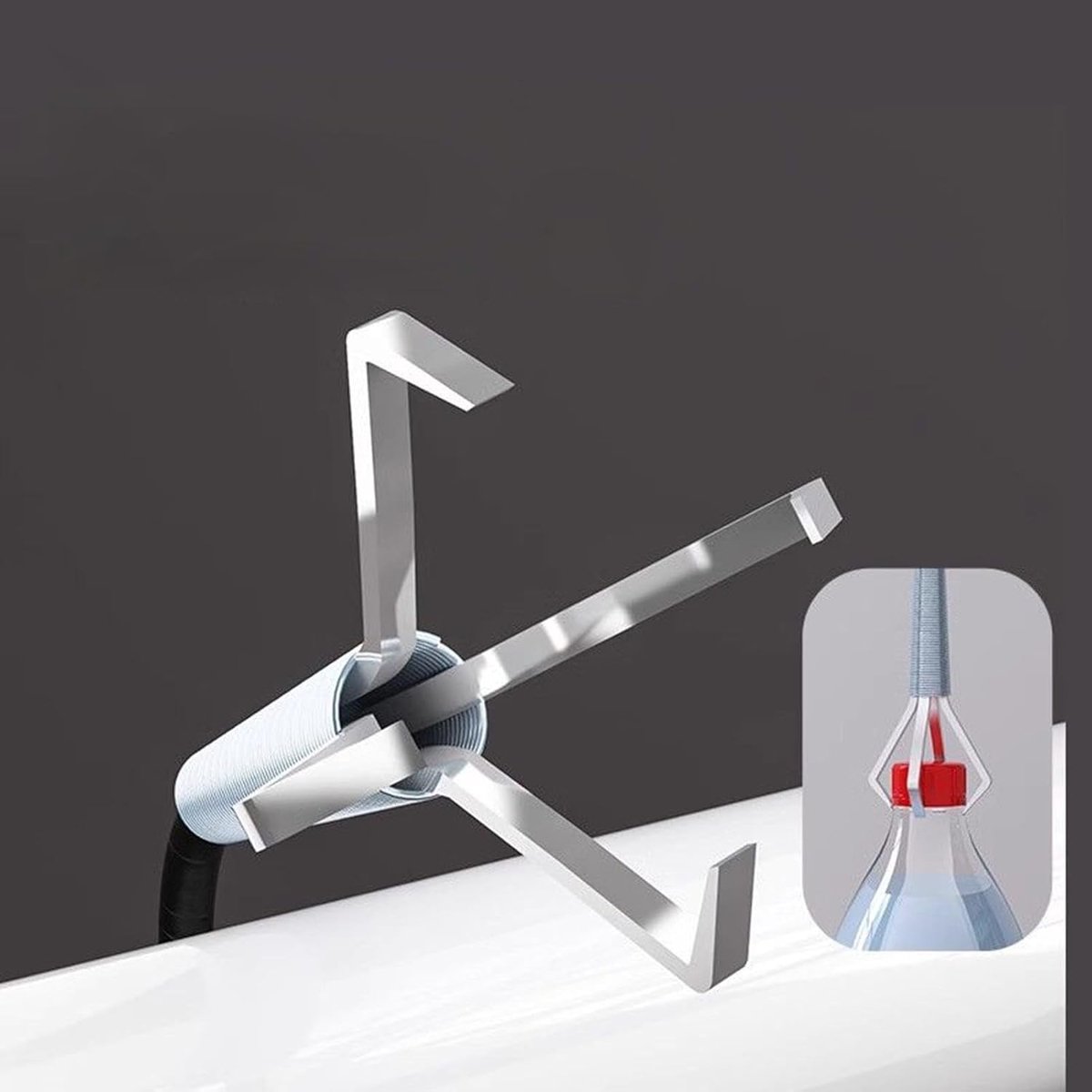 Afvoer Ontstopper - Pijpreiniger Tool - Leidingen Reinigen - Flexibele Spiraal - 1.6 Meter - Grijs