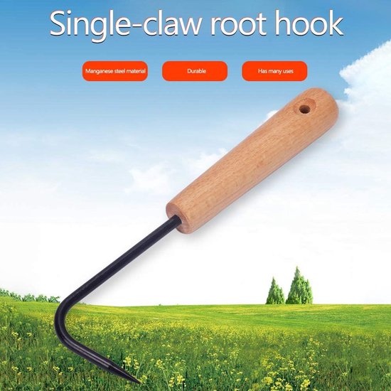 Weeding Hook - Houten Handgreep - Bonsai Tools - Tuin Gereedschap voor Buiten - Graaf Cultivator - Onkruidverwijdering — afbeelding 5