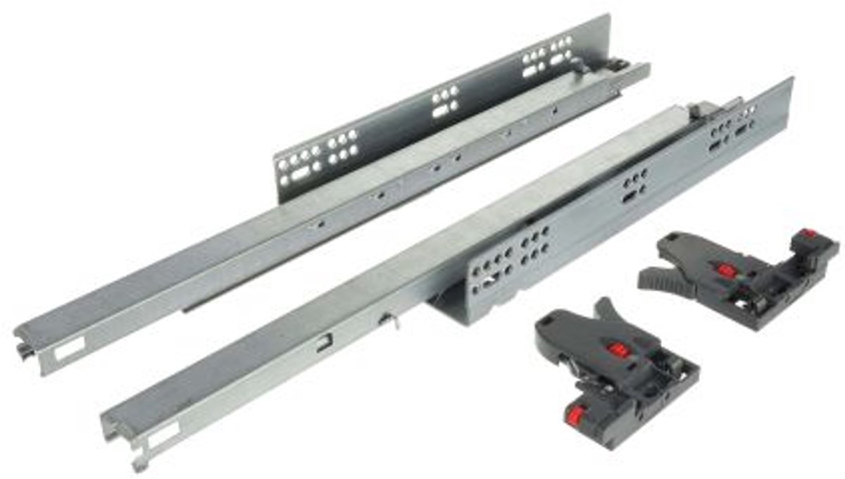 Ladegeleider bodemmontage - 350mm - Push-to-open - 35kg