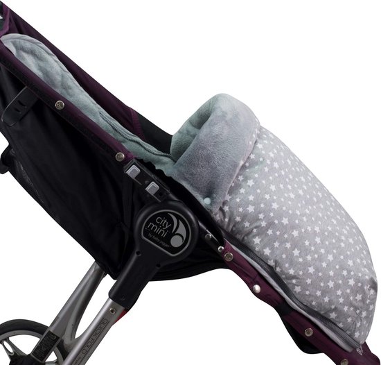 Voetenzak Kinderwagen - Wandelwagen zak - Warm en droog - Waterdichte buitenkant - 43x98 cm - Witte ster — afbeelding 2