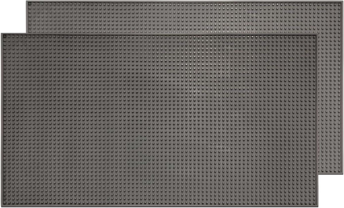 Service Bar Mat - Afwasmat Keukenmat - Aanrecht Drogen - Extra Groot 2-Pack - 70x40cm - Grijs