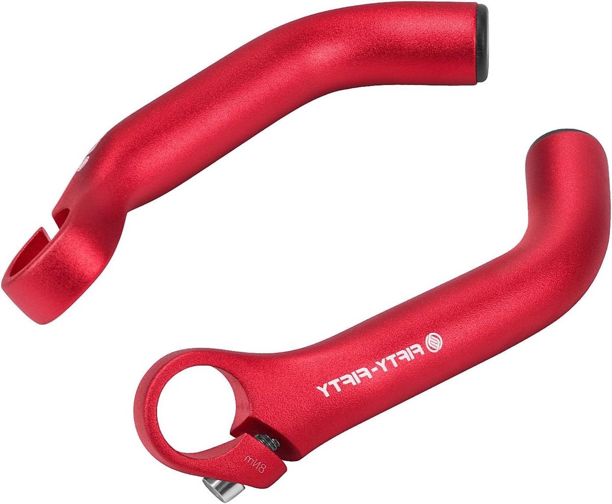 Fietsstuuruiteinden - Stuurhoorns - Comfortabel Fietsen - Ergonomisch Ontwerp - 15cm Lengte - Rood