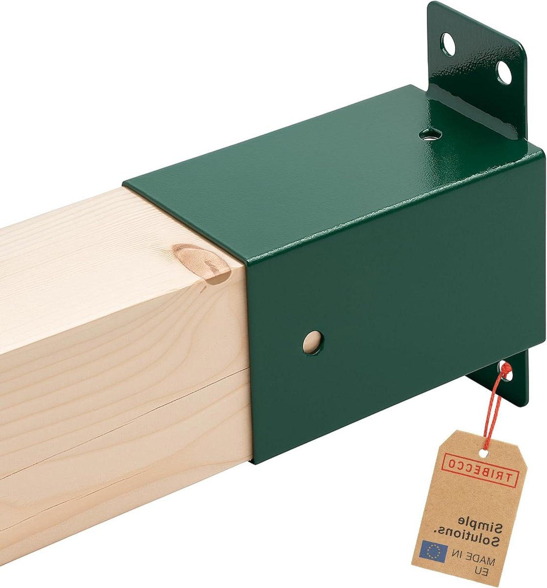 Hoekschommel Connector - Wandverbinder Plaatstaal - Schommel Constructie - Gepoedercoat Roestvrij - 90/90 mm Palen - Groen