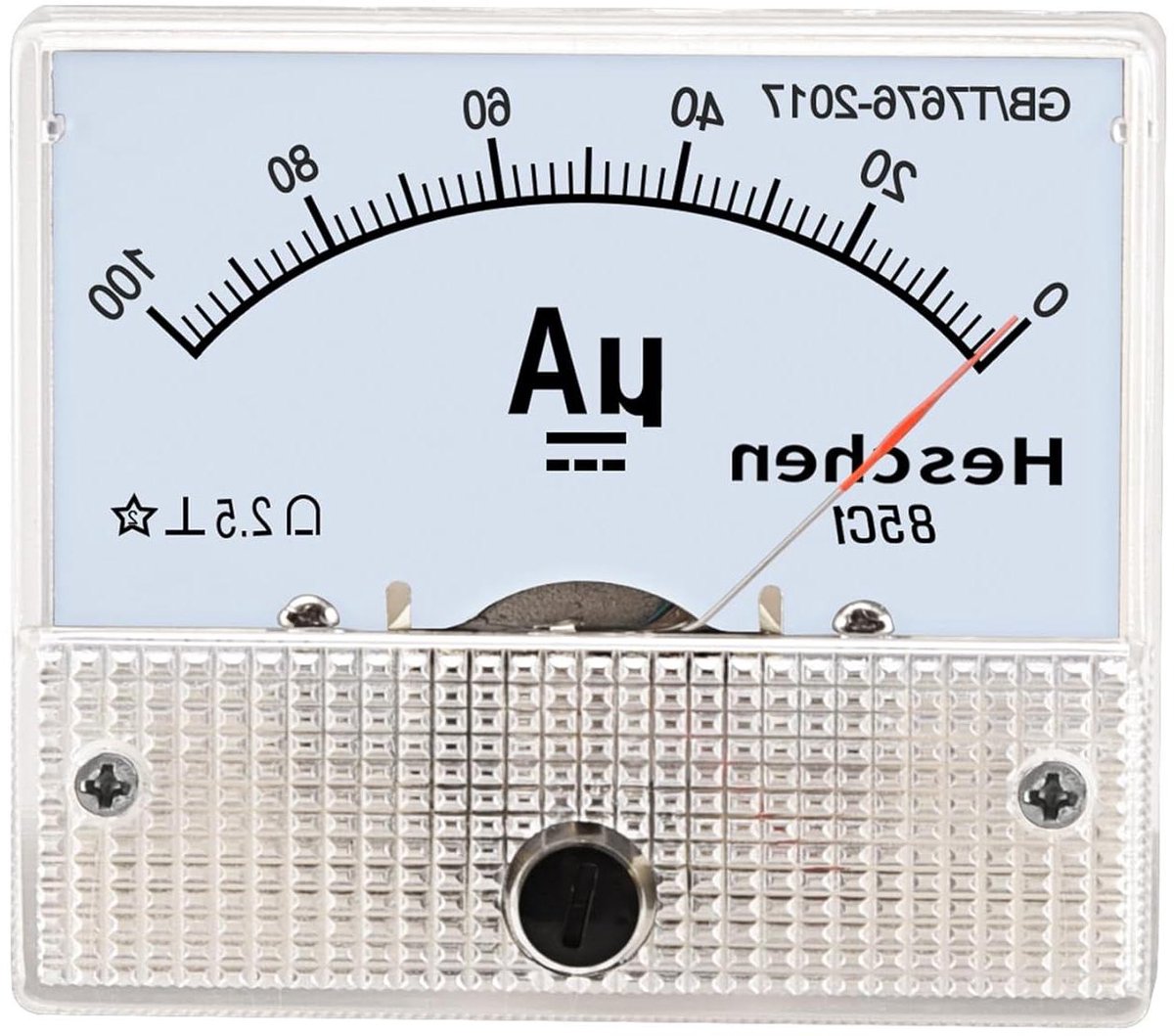 Paneel Ammeter - Stroommeter Tester - DC Metingen - Hoge Nauwkeurigheid - 62x55 mm - Wit