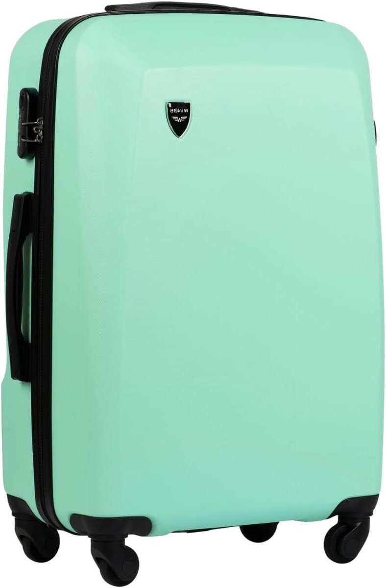 Hardshell Koffer - Reiskoffer Trolley - Vakantie Reizen - Krasbestendig ABS+ - 66 x 43 x 24 cm - Lichtgroen