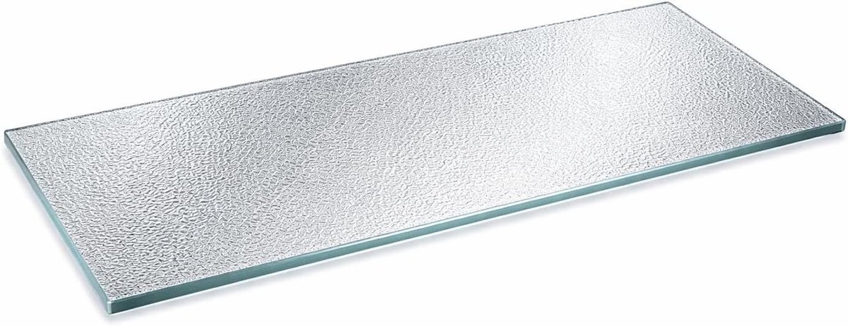 Glazen Koelkastplank - Universele Plank - Koelkast Organisatie - Mat Bedrukt Glas - 47x27 cm