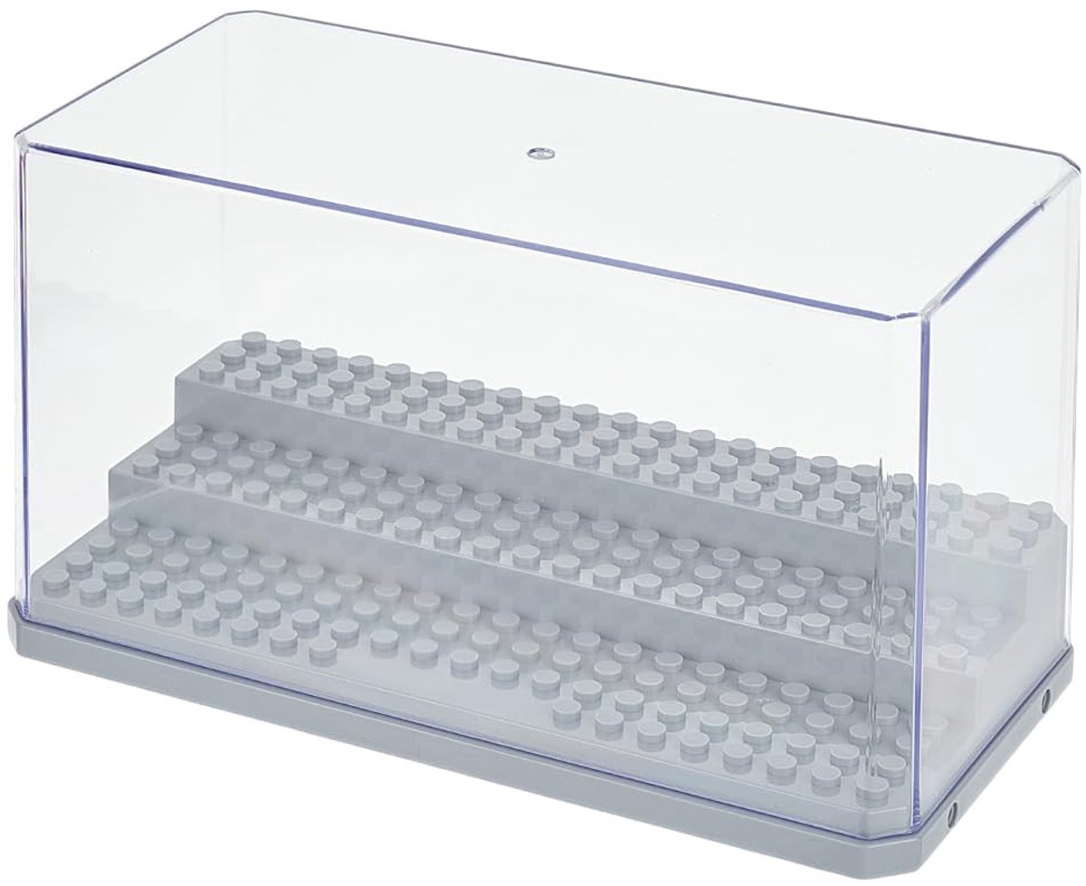Golden crown - Acryl Vitrine Display Case - Minifiguur en Actiefiguren - Verwijderbare Display Box - Lichtgrijs - Stofdichte Opslag - Perfect voor Gesch...