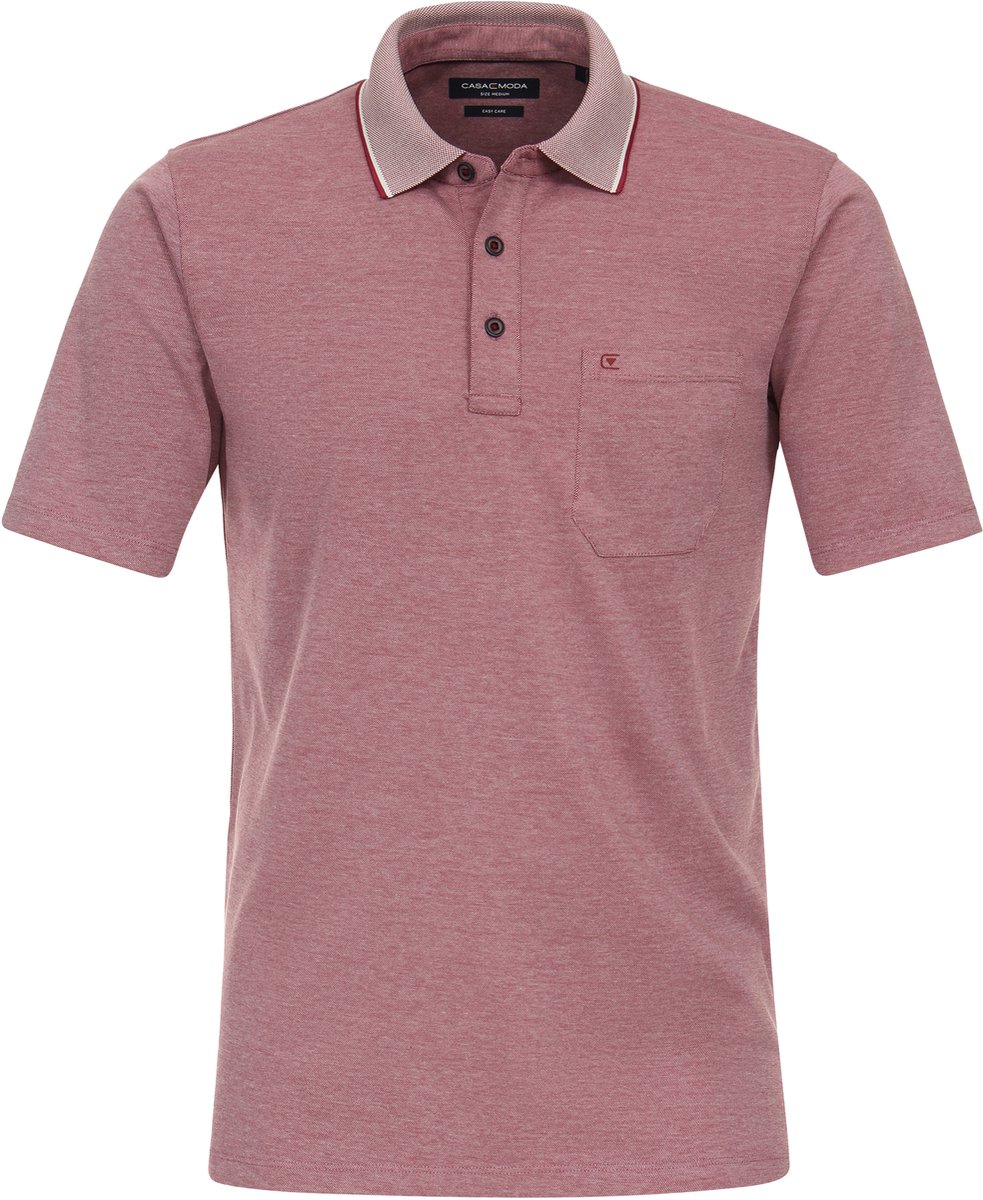 Casa Moda Polo Stretch Melange Roze - Maat 3XL - Heren