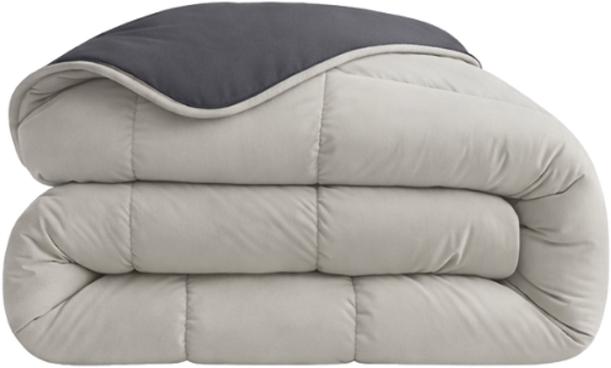 SnoozyBed Earth & Ash - Hoesloos Dekbed Zonder Overtrek - Wasbaar - All year zomerdekbed & winterdekbed - 240x200cm