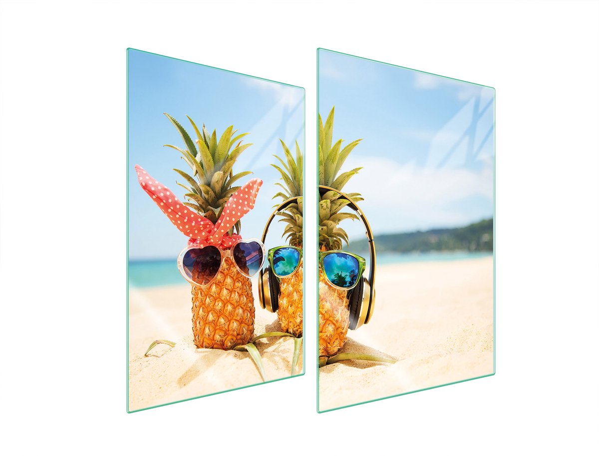 TMK ArtDeko - Beschermplaat voor Keuken - Glas - Ananas