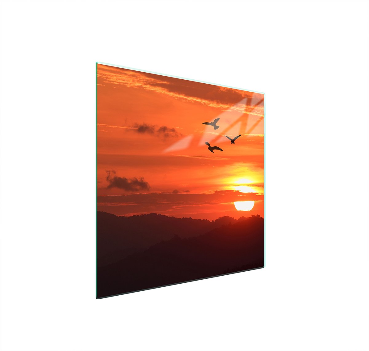 TMK ArtDeko - Glaasbeschermplaat voor Kookplaat - 50x52 cm - Zon - Veilig en Modern