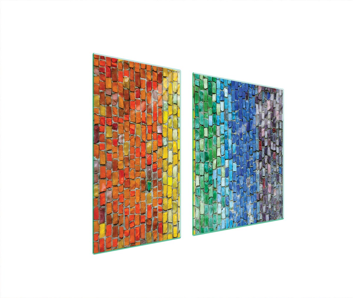 TMK ArtDeko - Glazen Beschermplaat - 90x52cm - Veelkleurig - Hittebestendig