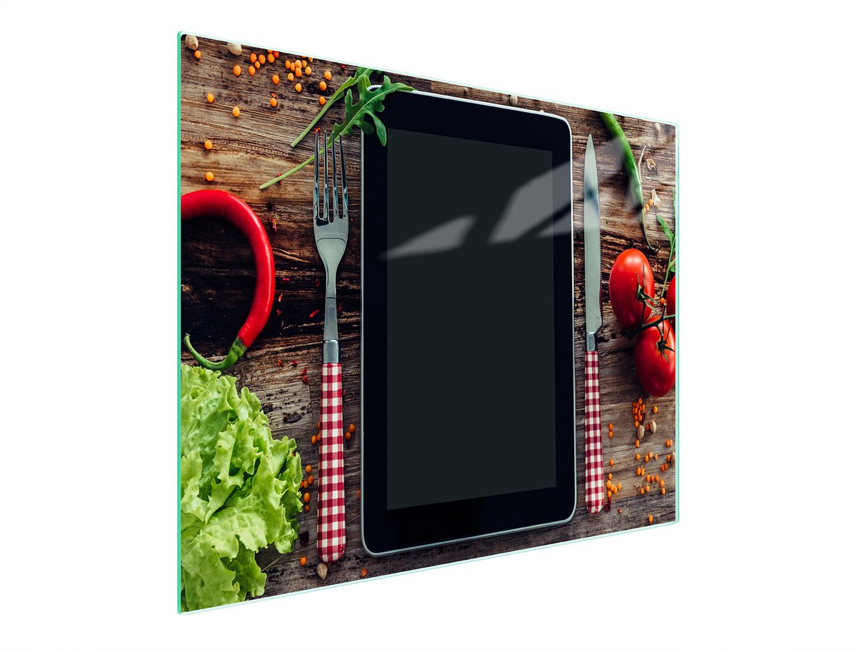 TMK ArtDeko - Snijplank Glas - 52x30 cm - Hittebestendig - Antislip
