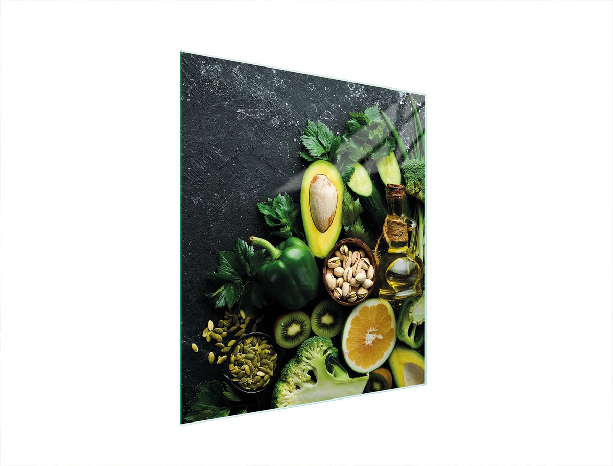 TMK ArtDeko - Snijplank van Glas - 45x52 cm - Avocado - Meerzijdig Bruikbaar
