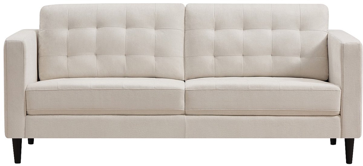 Vente-unique Driezitsbank in beige stof DIBALU