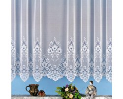 Decoratieve Jaloezie - Transparante Gordijnstof - Interieur Verfraaien - Jacquard Weving - 160 x 300 cm - Wit