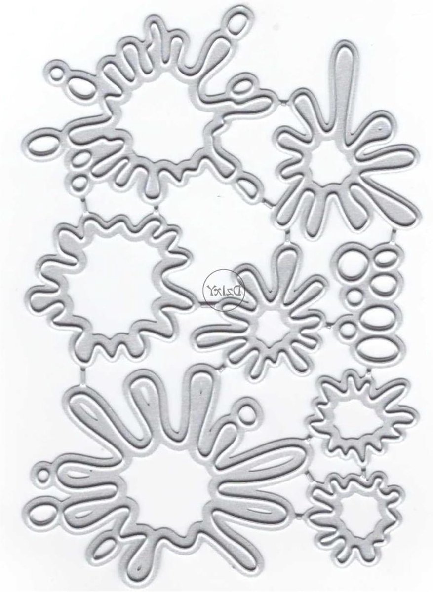 Metalen Snijmatrijs - Papier Snijmal - Kaarten Maken - Koolstofstaal - Zie Afbeelding - Zilver