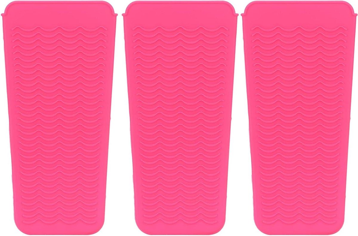 Siliconen Mat - Opbergtas Krultang - Styling Tools - Hittebestendig Ontwerp - 28.5x14x11cm - Roze