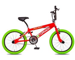 Freestyle BMX 20 Royal-Bugatti  - rood met groene banden