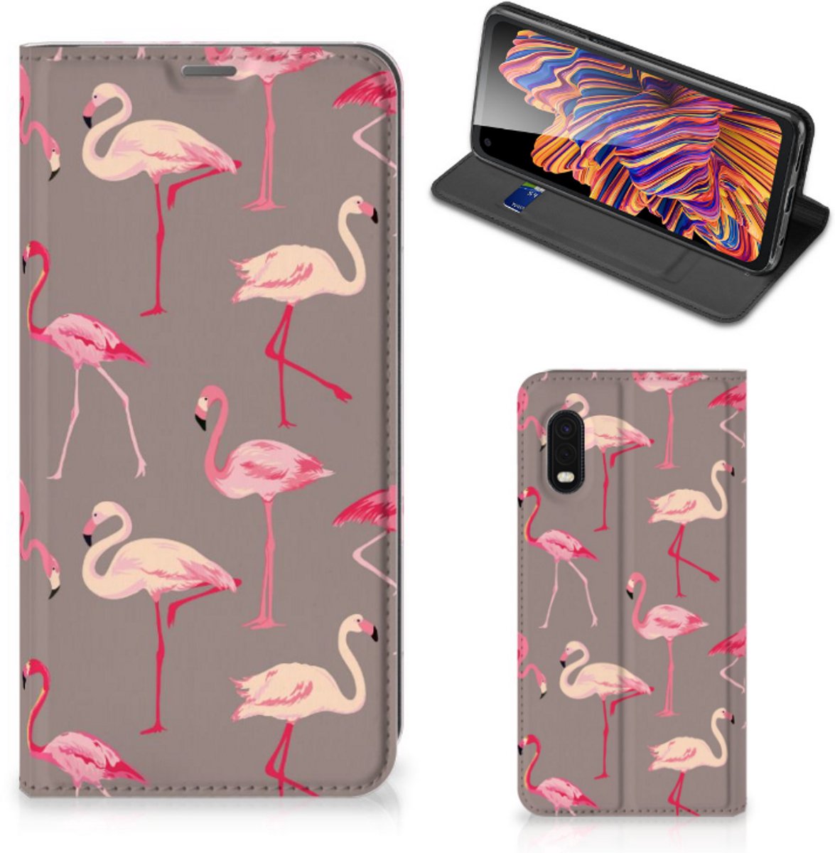Samsung Xcover Pro Hoesje maken Flamingo